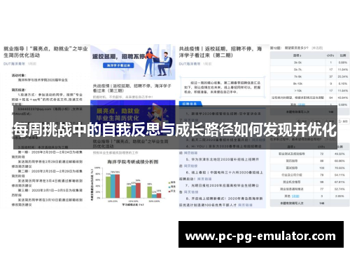 每周挑战中的自我反思与成长路径如何发现并优化