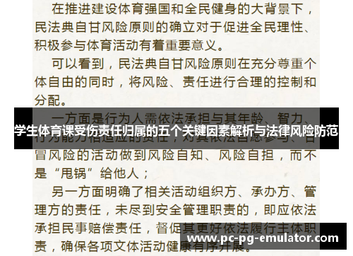 学生体育课受伤责任归属的五个关键因素解析与法律风险防范